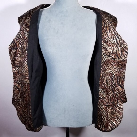 Nuevo Beautiful Textured Brown Button Over Jacket - Picture 2 of 8